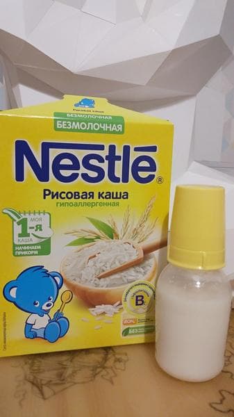 Каши безмолочные Nestle — фото из отзыва «Безмолочные каши Nestle - идеально для 1го прикорма» (2 из 4)