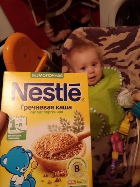 Nestle каша первый прикорм — фото из отзыва «Хорошие каши для первого прикорма»