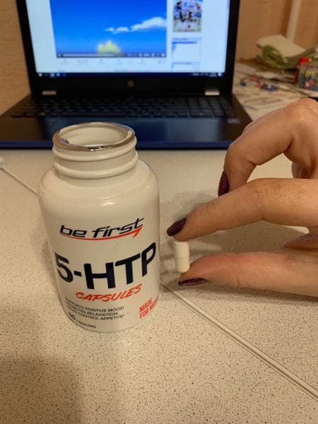 Be First 5-HTP (5-гидрокситриптофан) 60 капсул — фото из отзыва «Помогает в похудении»