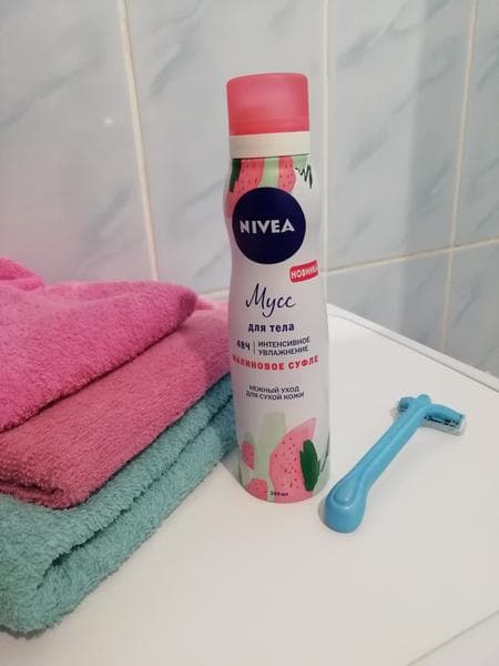 Мусс Nivea Малиновое суфле — фото из отзыва «Я хочу сказать этому средству " ДА"» (1 из 2)