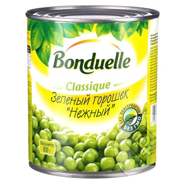 Зелёный горошек "Bonduelle Classique" — фото из отзыва «Отличный горошек!»