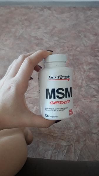 Be First MSM (Метилсульфонилметан) 120 капсул — фото из отзыва «Хорошее средство для снятия болей в суставах»