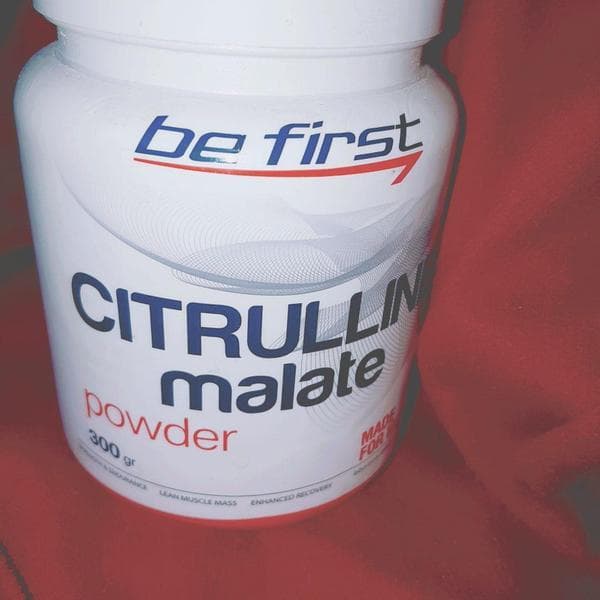 Be First Цитруллин Citrulline Malate Powder 300 гр — фото из отзыва «Часть моей предтренировочной рутины – лучше результаты, з»