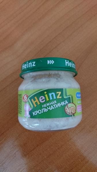 Детское пюре Heinz крольчатинка — фото из отзыва «Приятное мясное пюре для первого знакомства со взрослой пище» (1 из 2)