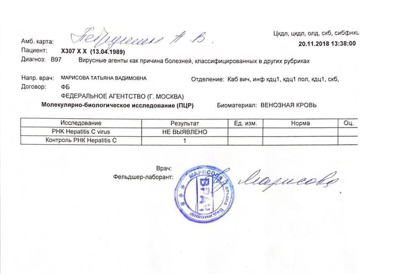 Гепамед, Москва — фото из отзыва «Препараты доставили. Пропил весь курс - вирус отсутствует» (1 из 5)