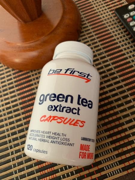 Be First Green Tea Extract Capsules, 120 капсул — фото из отзыва «Худею с зеленым чаем»