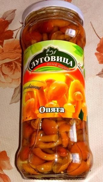 Консервы Луговица Опята маринованные — фото из отзыва «Неплохие грибочки, но это не опята»