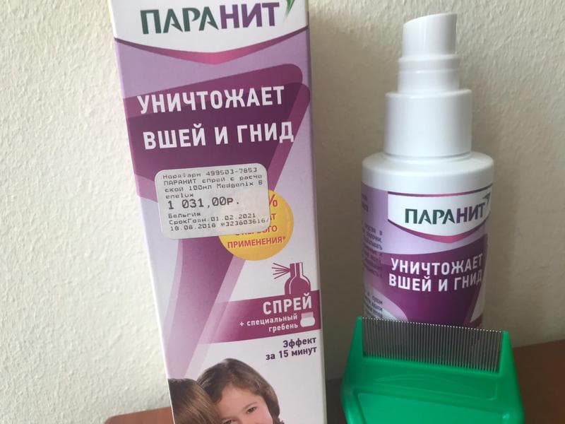 Паранит Спрей — фото из отзыва «Эффективен в избавлении от вшей» (1 из 2)