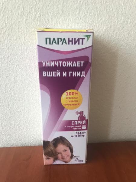 Паранит Спрей — фото из отзыва «Эффективен в избавлении от вшей» (2 из 2)
