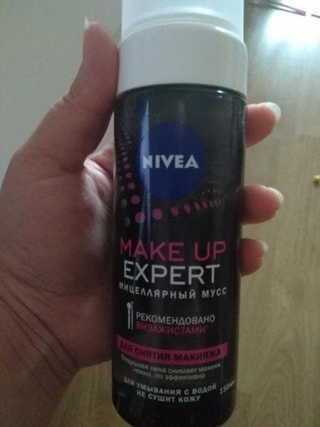 Мицеллярный мусс Nivea MAKE UP EXPERT — фото из отзыва «Неплохое средство, подходит для любителей легкого макияжа» (2 из 2)