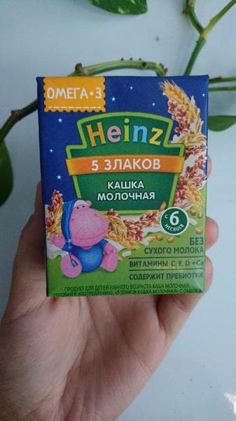 Молочная кашка Heinz — фото из отзыва «Отличная замена ночному кормлению»