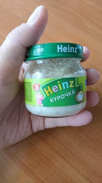 Heinz детское пюре курочка — фото из отзыва «Пробовать мясо начали именно с него» (1 из 2)