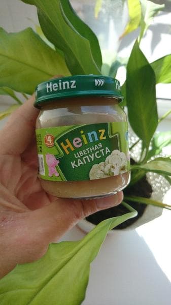 Пюре Heinz Цветная капуста — фото из отзыва «Самое начало прикорма - полет нормальный» (3 из 3)