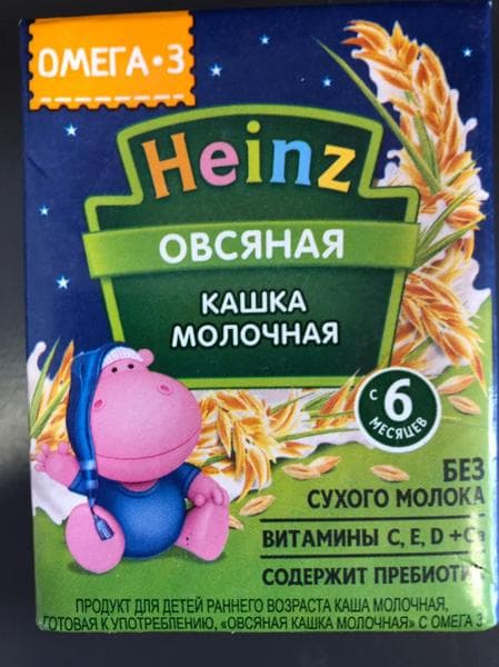 Молочная кашка Heinz — фото из отзыва «Сытный ночной перекус»