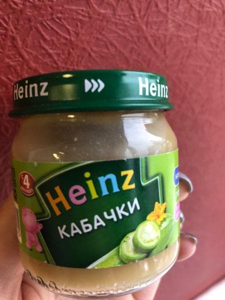 Овощное пюре Heinz "Кабачки" — фото из отзыва «Полюбили с первой ложки» (1 из 3)