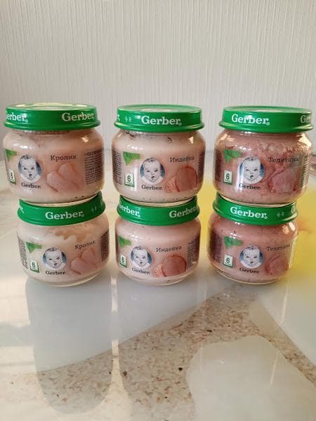 Мясные пюре Gerber — фото из отзыва «Мясное пюре Gerber - мой выбор!»