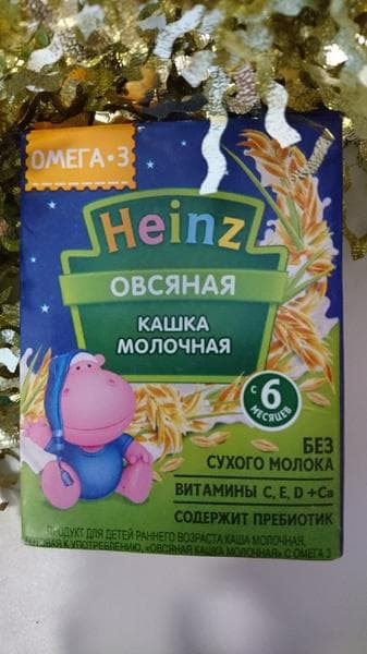 Молочная кашка Heinz — фото из отзыва «Любимый перекус ночью»