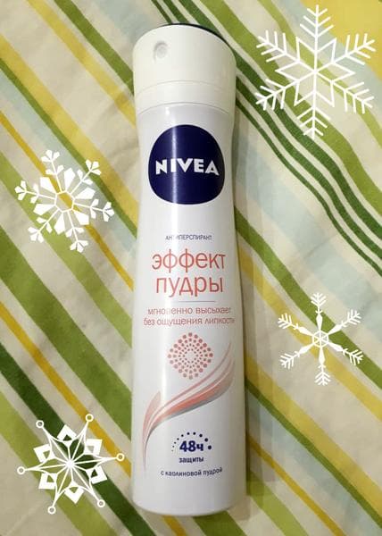 Дезодорант-антиперспирант Nivea ЭФФЕКТ ПУДРЫ СПРЕЙ — фото из отзыва «Легендарность и эффективность в одном флаконе.» (3 из 4)
