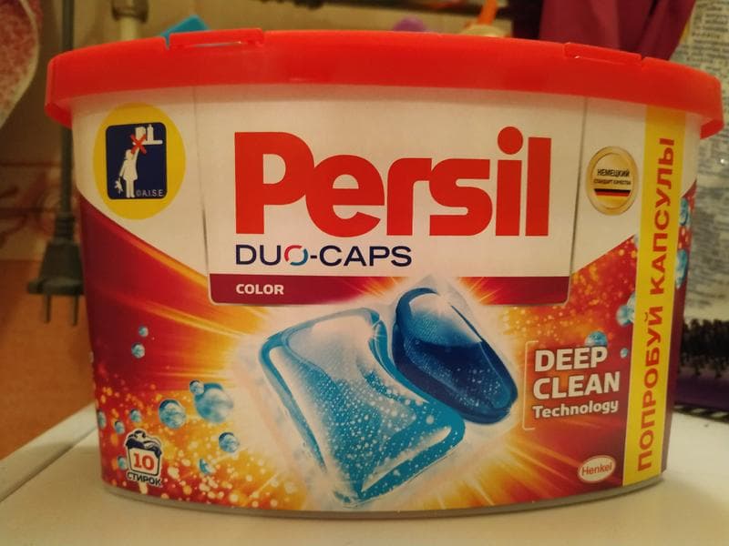 Капсулы PERSIL DUO-CAPS COLOR — фото из отзыва «Продукт удовлетворяет требования»