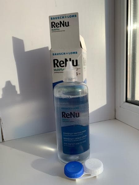 Раствор для линз ReNu Multiplus — фото из отзыва «Жидкость для хранения линз Реню – проверенна временем и мной»