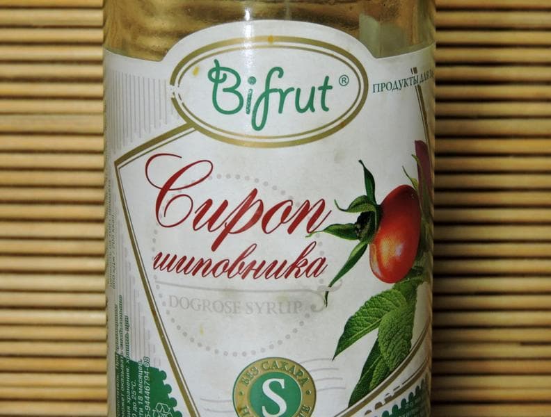Сироп шиповника Bifrut — фото из отзыва «Сироп без сахара.»
