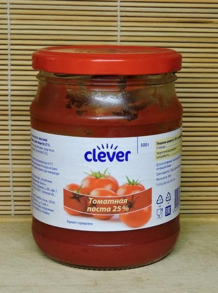 Томатная паста "Clever" — фото из отзыва «Состав немного подкачал.» (2 из 2)