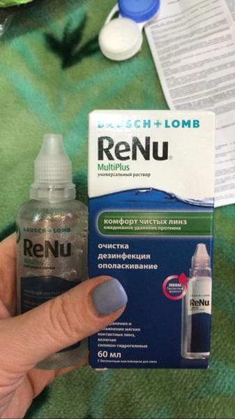 Раствор для линз ReNu Multiplus — фото из отзыва «Раствор ReNu заслуживает пять звезд!»