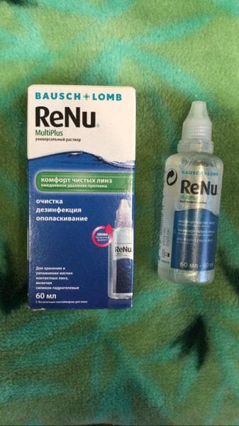 Раствор для линз ReNu Multiplus — фото из отзыва «Раствор ReNu заслуживает пять звезд!»