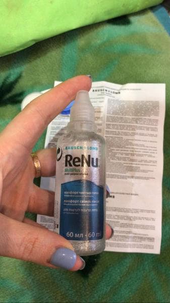 Раствор для линз ReNu Multiplus — фото из отзыва «Раствор ReNu заслуживает пять звезд!»