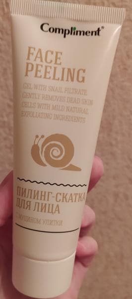 Пилинг-скатка для лица FACE PEELING Compliment с муцином улитки GEL WITH SNAIL FILTRATE — фото из отзыва «Просто чудо за 200р!))))» (5 из 8)