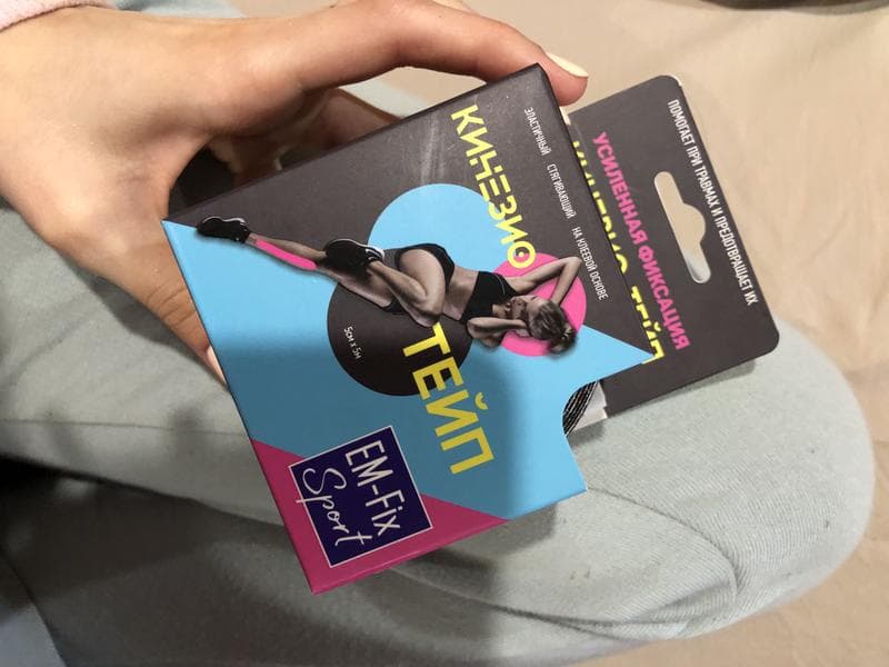 Кинезио тейп Em-Fix Sport — фото из отзыва «Действительно эффективное средство!»