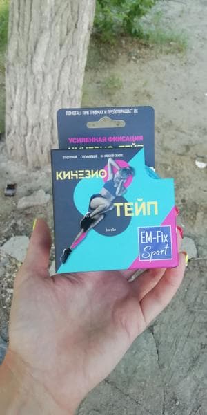 Кинезио тейп Em-Fix Sport — фото из отзыва «Отличная быстрая помощь при болях в спине.»