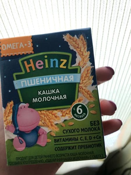 Молочная кашка Heinz — фото из отзыва «Легкий и сытный ужин»
