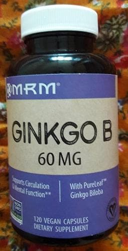 Гинкго В MRM Nutrition капсулы — фото из отзыва «Поддерживает кровообращение и снижает умственную усталость» (1 из 3)