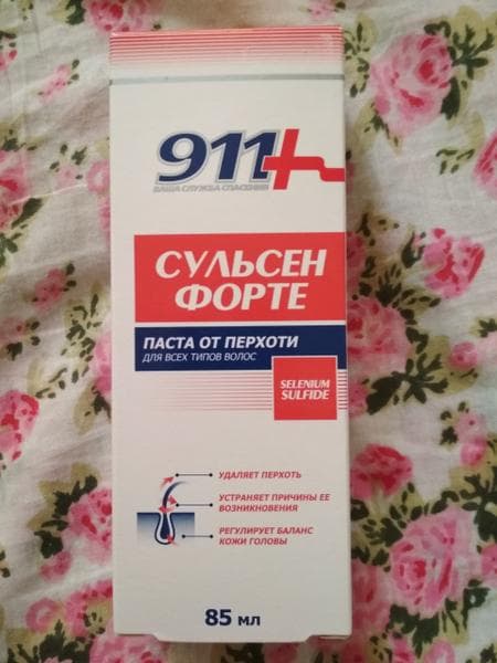 911 ПАСТА СУЛЬСЕН ФОРТЕ — фото из отзыва «Хорошее средство от перхоти»