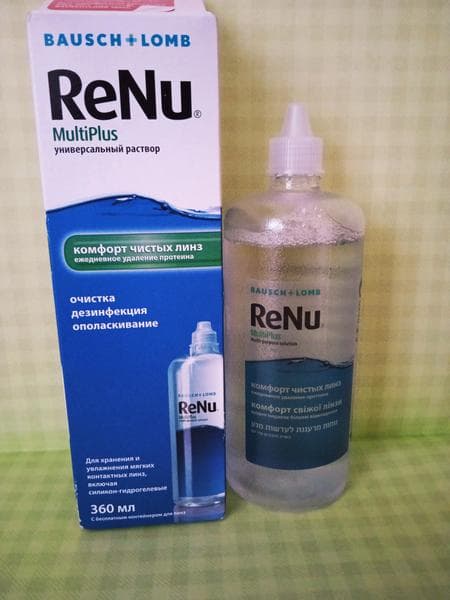 Раствор для линз ReNu Multiplus — фото из отзыва «Самый лучший раствор для линз!»