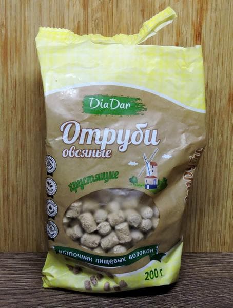 Отруби овсяные хрустящие "DiaDar" — фото из отзыва «Неплохие на вкус и очень полезные.» (2 из 2)