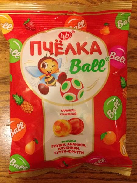 Карамель с начинкой "Пчелка Ball" — фото из отзыва «Вкусная леденцовая карамель. Долгоиграющая и настроение подн» (4 из 4)