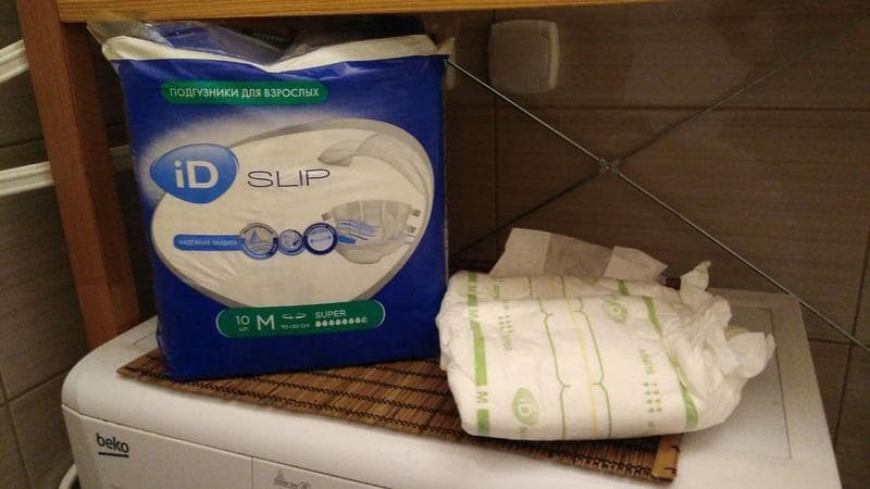 Подгузники для взрослых iD Slip — фото из отзыва «Впитывают реально на пятерку»