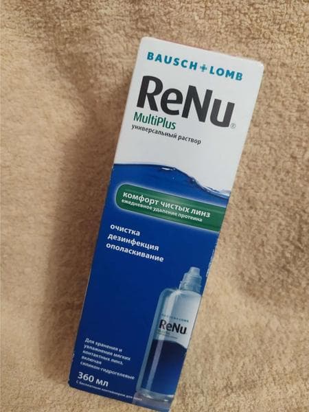 Раствор для линз ReNu Multiplus — фото из отзыва «К покупке рекомендую!»