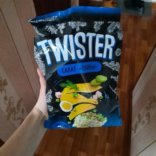 Чипсы Twister "оливье" — фото из отзыва «Необычный вкус салатика»