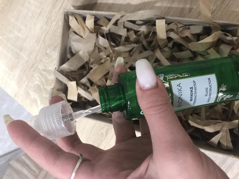 Флюид для волос OLLIN PROFESSIONAL BIONIKA — фото из отзыва «Делает волосы очень мягкими» (7 из 9)