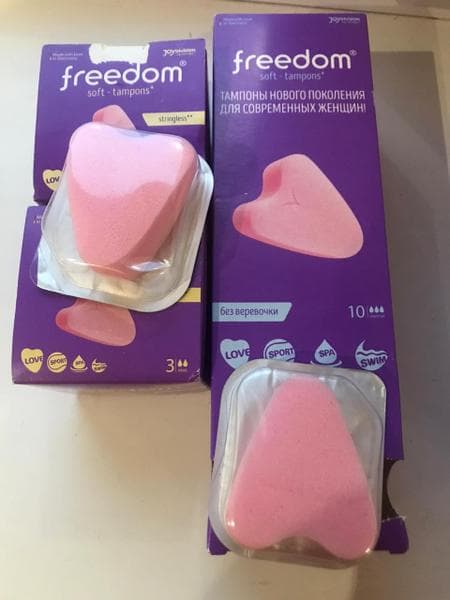 Тампоны Freedom — фото из отзыва «Круче чаши и дисков»