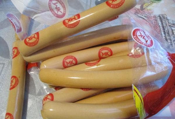 Сосиски Андрияновские — фото из отзыва «Неплохие сосиски, нежный вкус и приятный аромат» (1 из 2)