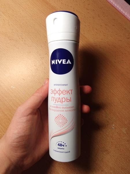 Дезодорант-антиперспирант Nivea ЭФФЕКТ ПУДРЫ СПРЕЙ — фото из отзыва «Хороший антиперспирант!»