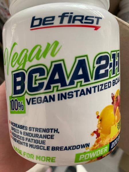 Be First BCAA 2:1:1 VEGAN instantized powder 200 г — фото из отзыва «Хорошая веганская бцашка»