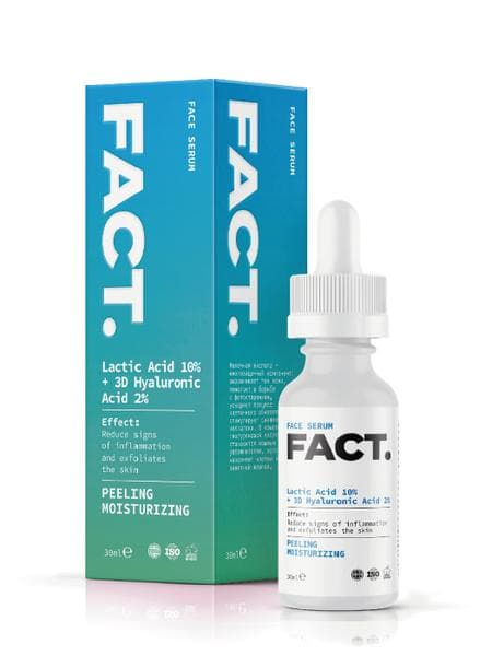 Сыворотка пилинг для лица FACT Lactic Acid 5% + 3D Hyaluronic Acid 2% — фото из отзыва «Чудо-средство для вашей кожи.» (2 из 3)