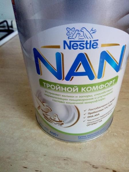 Nan тройной комфорт — фото из отзыва «Для смешанного вскармливания»