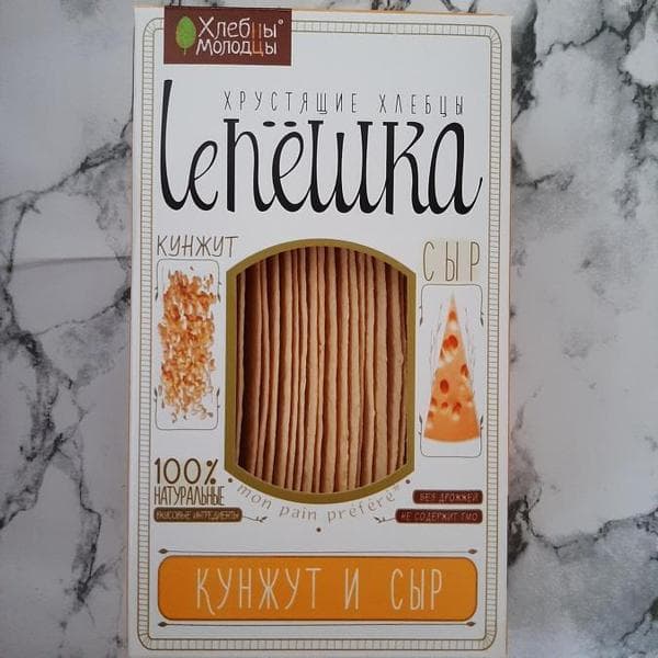 Хлебцы-Молодцы "Лепешка" — фото из отзыва «Неплохие хлебцы, но вкуса "Сыр и кунжут" нет от слова совсем»