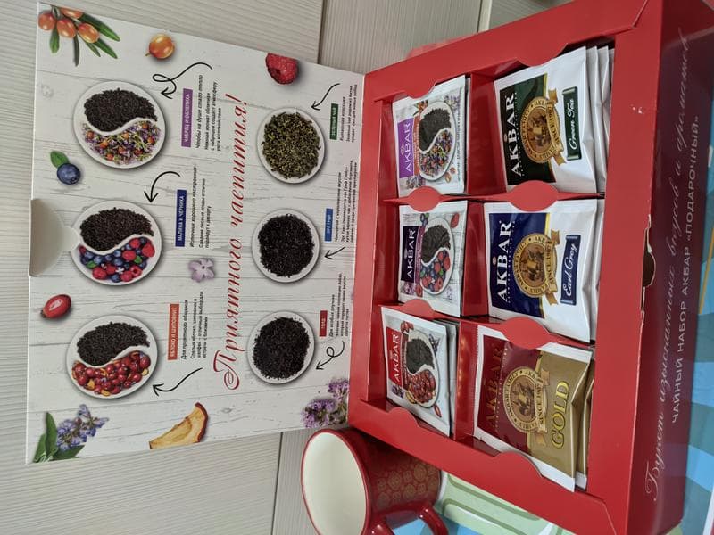 Akbar Tea Collection подарочный набор чая — фото из отзыва «Отличное ассорти чая» (2 из 3)
